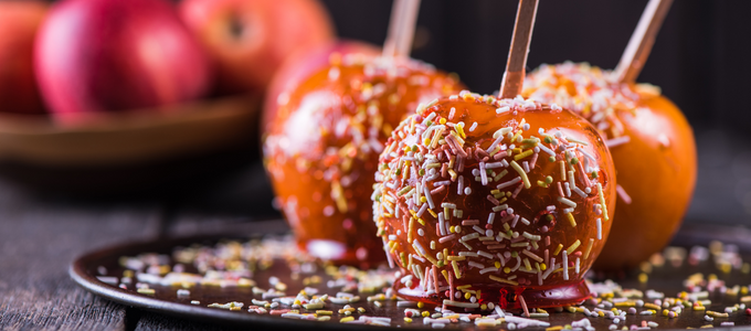 halloween edible caramel apples