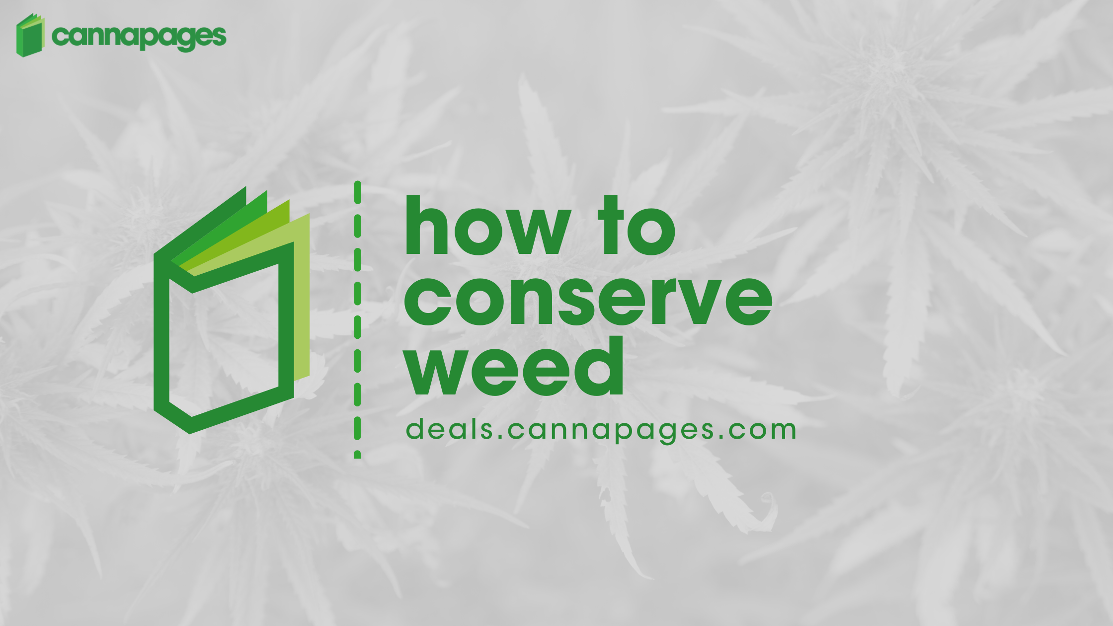 How to Conserve Weed