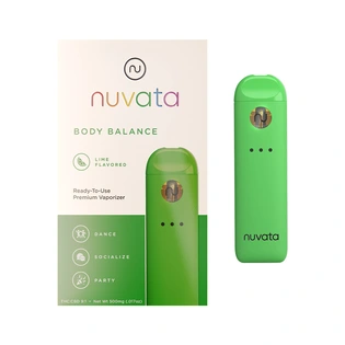 (0.5g) 9:1 Ratio Disposable Pen | nuvata | Body Balance Lime [9:1 THC/CBD]