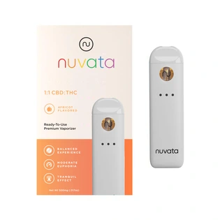 (0.5g) 1:1 Ratio Disposable Pen | nuvata | Flow Apricot [1:1 THC/CBD]