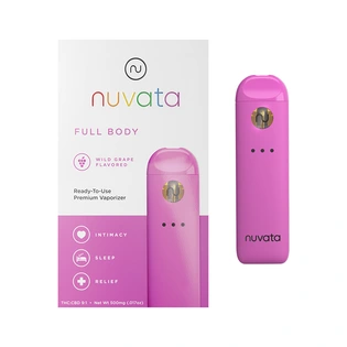 (0.5g) 9:1 Ratio Disposable Pen | nuvata | Full Body Wild Grape [9:1 THC/CBD]