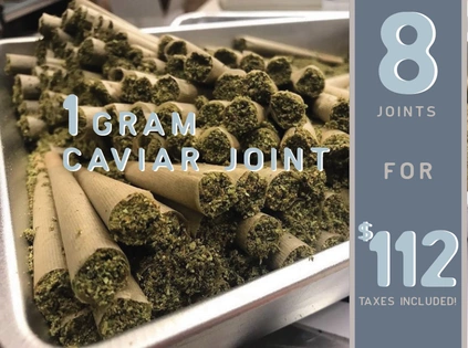 $84 (Pre-Tax) for 8 Kayak Caviar Pre-Rolled Joints