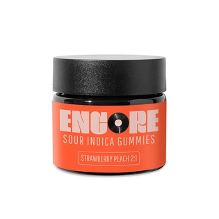(each) Encore 2:1 Sour Strawberry Peach Gummies 100mg (10ct)