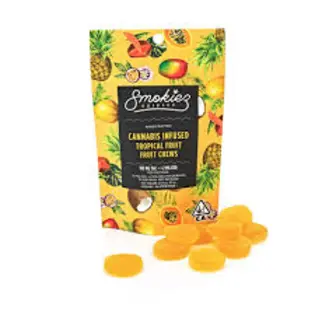 (0.1g) CBD:THC 1:1 Tropical 100mg CBD:100mg THC Fruit Chews