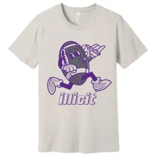 (each) Running Football T-Shirt | Purple/Black