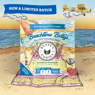 (each) Beachtime Betty's - Strawberry Lemonade [10pk] (100mg THC/50mg CBG)