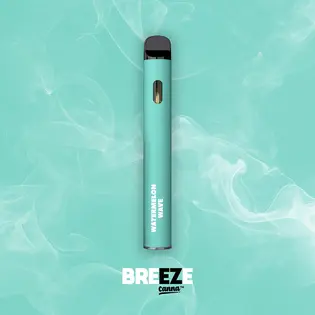 (1.0g) BREEZE CANNA | WATERMELON WAVE  | DISPOSABLE VAPE | 1G (HYBRID)