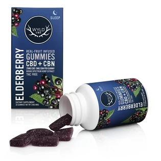 (each) Wyld CBD - Gummies - Elderberry 500mg CBD & 50mg CBN/20ct $40