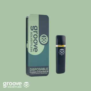 (g) 0.3g Live Rosin Disposable - Groove Solventless - Grape Cream Cake