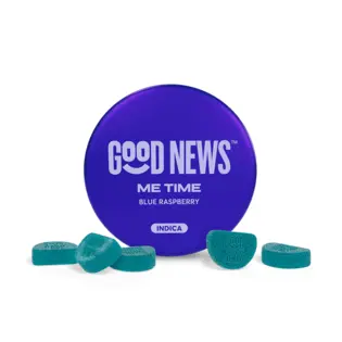 (each) Good News Me Time Blue Raspberry Gummies 100mg (10ct)