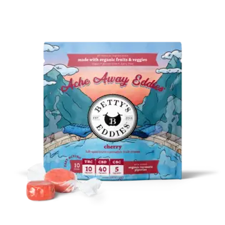 (0.1g) Cherry Chews | 100mg THC: 400mg CBD: 50mg CBC | Fruit Chews | Betty's Eddies