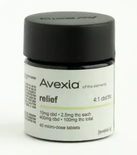 (0.1g) Avexia | Relief Tablets | [4:1 CBD/THC] | 40pk/100mg