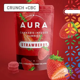 (0.115g) 1:3 CBC:THC Strawberry Crunch Gummies - 9pk | Aura | Edible | 115mg