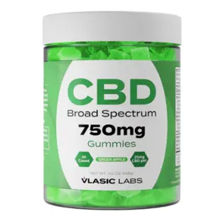 CBD Broad Spectrum Green Apple Gummies | 750mg