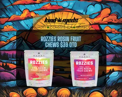 Rebel Edible Rozzies Rosin Fruit Chews $39 OTD - 18+ MED