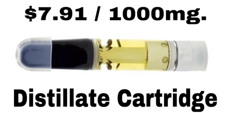 $7.91 / 1000mg. CARTRIDGE Distillate (10 STRAINS)