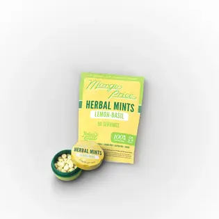 (0.1g) LEMON BASIL HERBAL MINTS 50PK