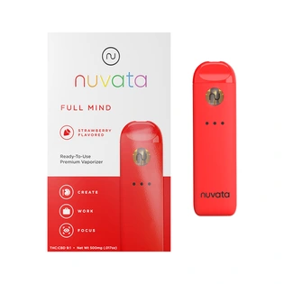 (0.5g) Effects-Based Disposable Pen | nuvata | Full Mind Strawberry [9:1 THC/CBD]