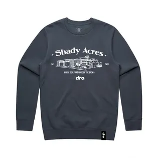 (m) DRO - Shady Acres - Crew Neck - Sweatshirt - PETROL BLUE - MD