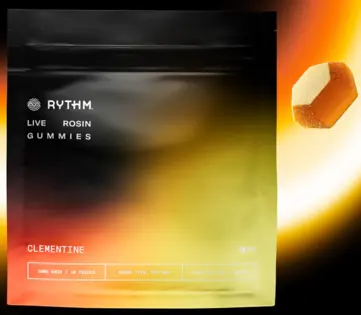 (0.1g) Rhythm Clementine Rosin 10pk Gummies | 100mg