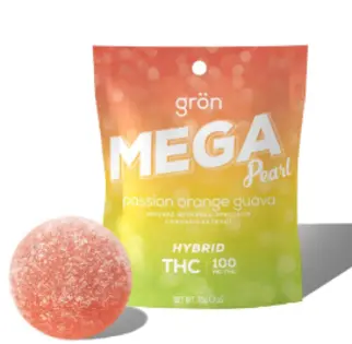 (20.0g) Grön | Passion Orange Guava Mega Pearl 100mg | Hybrid