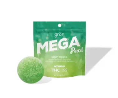 (20.0g) Grön | Sour Green Apple Mega Pearl 100mg | Hybrid