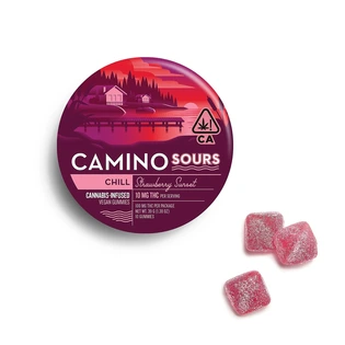 (each) Camino Sours | 'Chill' Strawberry Sunset Gummies 10pk | 100mg THC