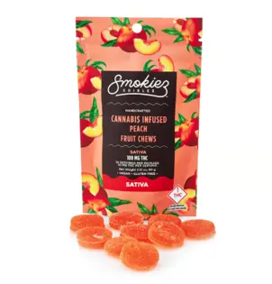 (0.11g) Sweet Peach Fruit Chews 10pk 100mg | 1 Day | 475701