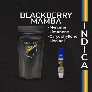 (1.0g) Blackberry Mamba | .84g Distillate Cartridge