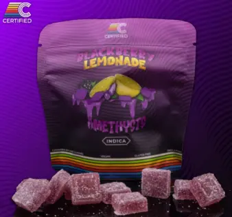 (0.98g) Blackberry Lemonade Amethyst Gummies - 10pk | Certified | Edible | 98mg