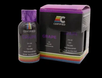 (0.11g) Grape 2oz Shot Drinks [1:2 THC:CBN]  4pk 100mg | 1 Day | 728719