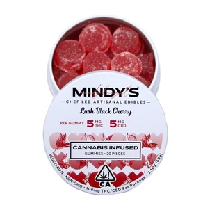 (0.1g) Gummies | Mindy's | Lush Black Cherry [1:1 CBD/THC] [20pk] [Tin]