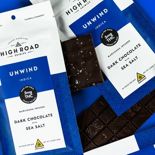 (each) HRE: Candy Bar: Dark Chocolate / Sea Salt (Unwind) 100mg