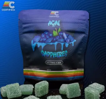 (0.106g) Certified | Edibles | Acai Sapphires + CBN Gummies 1 Day