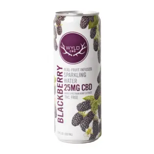 (each) Wyld CBD - Sparkling Water - Blackberry 25mg CBD - 12oz $5