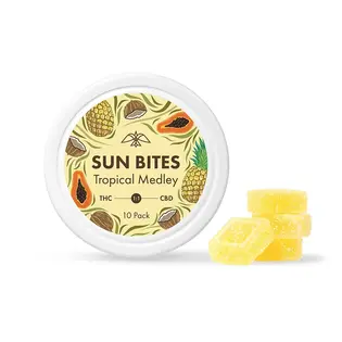 (0.11g) Tropical Medley Mixed Ratio Sun Bites [1:1 THC:CBD] 10pk 100mg | 1 Day | 668209