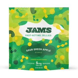 (each) Sour Green Apple 10pk Fast Acting Jellies 50mg