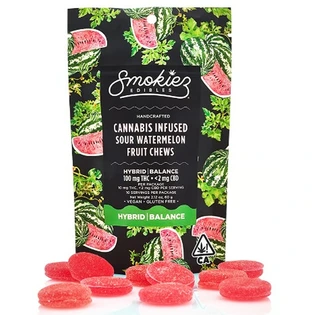 (each) Smokiez Sour Watermelon Hybrid 10 pk