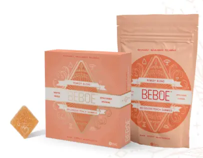 (0.1g) Beboe | Remedy Golden Peach 2:1 CBD/THC | 20pk/100mg