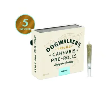 (2.25g) Durban Z | 0.45g | 5pk Infused Pre-Rolls | Dogwalkers