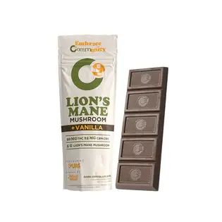 (each) Lion's Mane Mushroom Vanilla Dark Chocolate Bar (50mg THC/25mg CBN/25mg CBG)