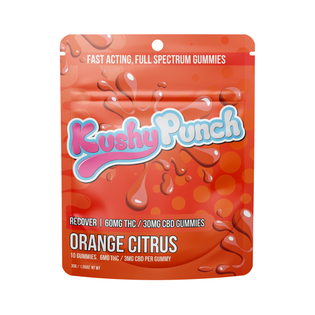 (0.1g) Kushy Punch | Orange Citrus Fast Acting Full Spectrum 10pk | 100mg