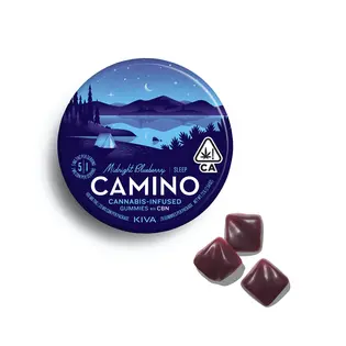 (0.1g) Gummies | KIVA - Camino | Midnight Blueberry [5:1 THC/CBN] [20pk]