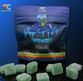 (0.11g) Acai Sapphire Nano Emulsified Gems [2:1 THC:CBN] 10pk 100mg | 1 Day | 824801