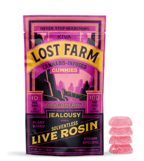 (0.1g) Gummies | Lost Farm | Dragonfruit [Live Rosin] [10pk]