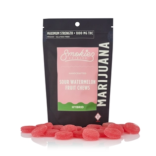 (1.0g) MAXIMUM STRENGTH Sour Watermelon Hybrid  1000mg THC Fruit Chews