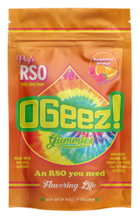 (0.1g) Ogeez! - Peg's Gummies RSO - Raspberry Orange (I) (100mg)