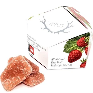 (0.01g) Gummies | WYLD | Strawberry [20:1 CBD:THC] [10pk]