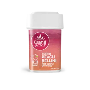 (each) Wana Quick Peach Bellini 10pk Gummies 100mg THC