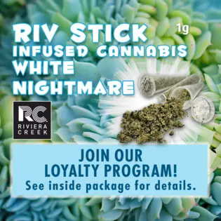 (1.0g) White Nightmare Riv Stick Infused Cannabis Blend (1g)